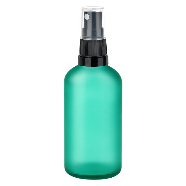Frasco pulverizador de 100 ml negro/transparente tapón estándar GreenLine UT18/100