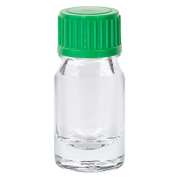 Frasco gotero 5ml 0.8mm verde cierre estándar ClearLine UT18/5 Frasco gotero 5ml 0.8mm verde cierre estándar ClearLine UT18/5