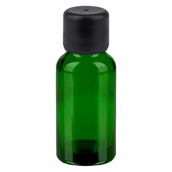Botella 20ml 6mm tapón rosca negro estándar GreenLine UT18/20 Botella 20ml 6mm tapón rosca negro estándar GreenLine UT18/20