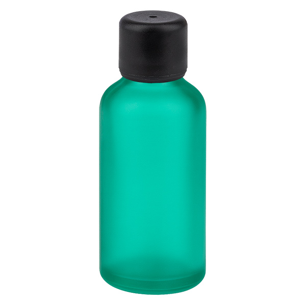 Botella de 50 ml con tapón de rosca de 6 mm negro estándar GreenLine UT18/50 Botella de 50 ml con tapón de rosca de 6 mm negro estándar GreenLine UT18/50
