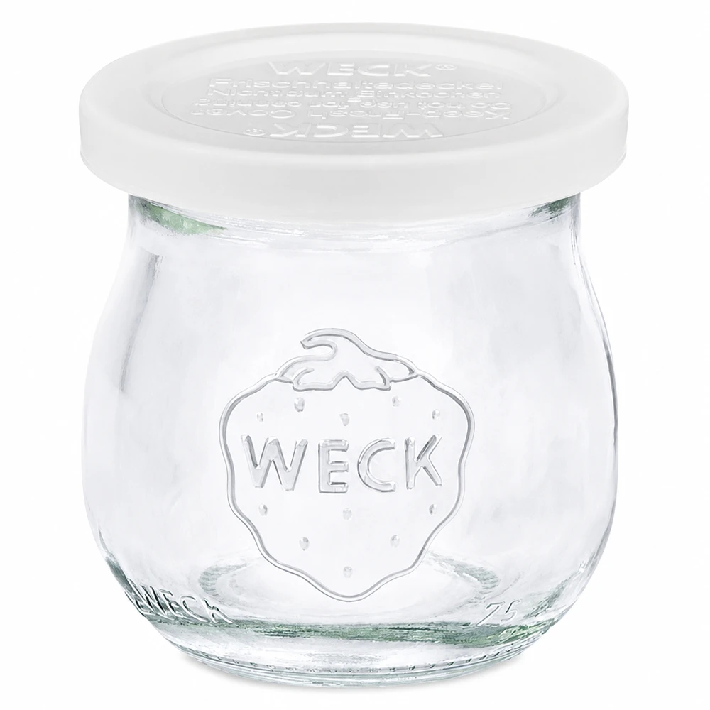 Tarro tulipán de 75ml con tapa de frescor WECK RR40 WECK tarro tulipán 75ml con tapa blanca frescor RR40 Tarro de cristal para conservas y mermeladas