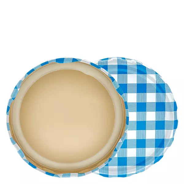 Tapa BasicSeal de 82 mm a cuadros azul/blanco (TO82) UNiTWIST Tapa BasicSeal de 82 mm a cuadros azul/blanco (TO82) UNiTWIST