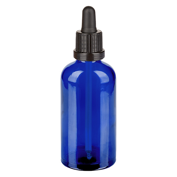 Frasco pipeta 100ml cierre inviolable negro BlueLine UT18/100