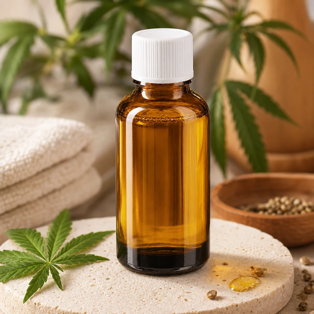 Frasco de vidrio ámbar de 30 ml con rosca estándar de 11 mm ideal para aplicaciones profesionales de aromaterapia