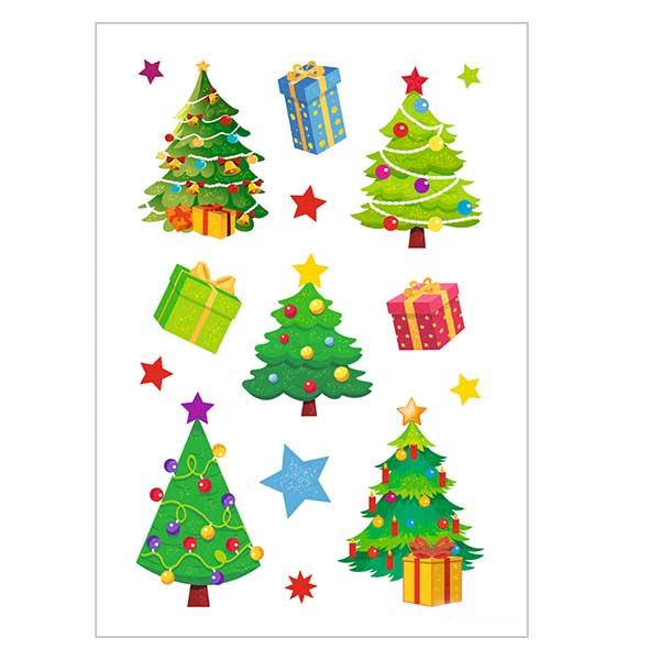 Pegatinas "Árbol de Navidad" (30 pegatinas con purpurina) Pegatinas "Árbol de Navidad" (30 pegatinas con purpurina)