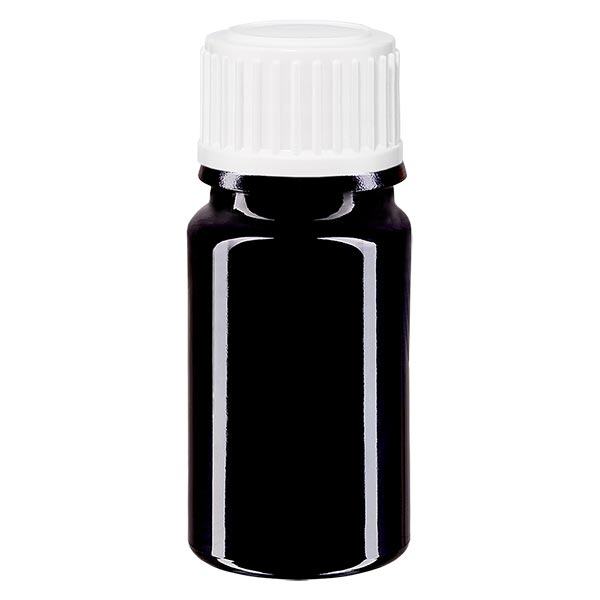 Botella de farmacia violeta 5ml tapón rosca blanco-negro globuli standard Botella de farmacia violeta 5ml tapón rosca blanco-negro globuli standard