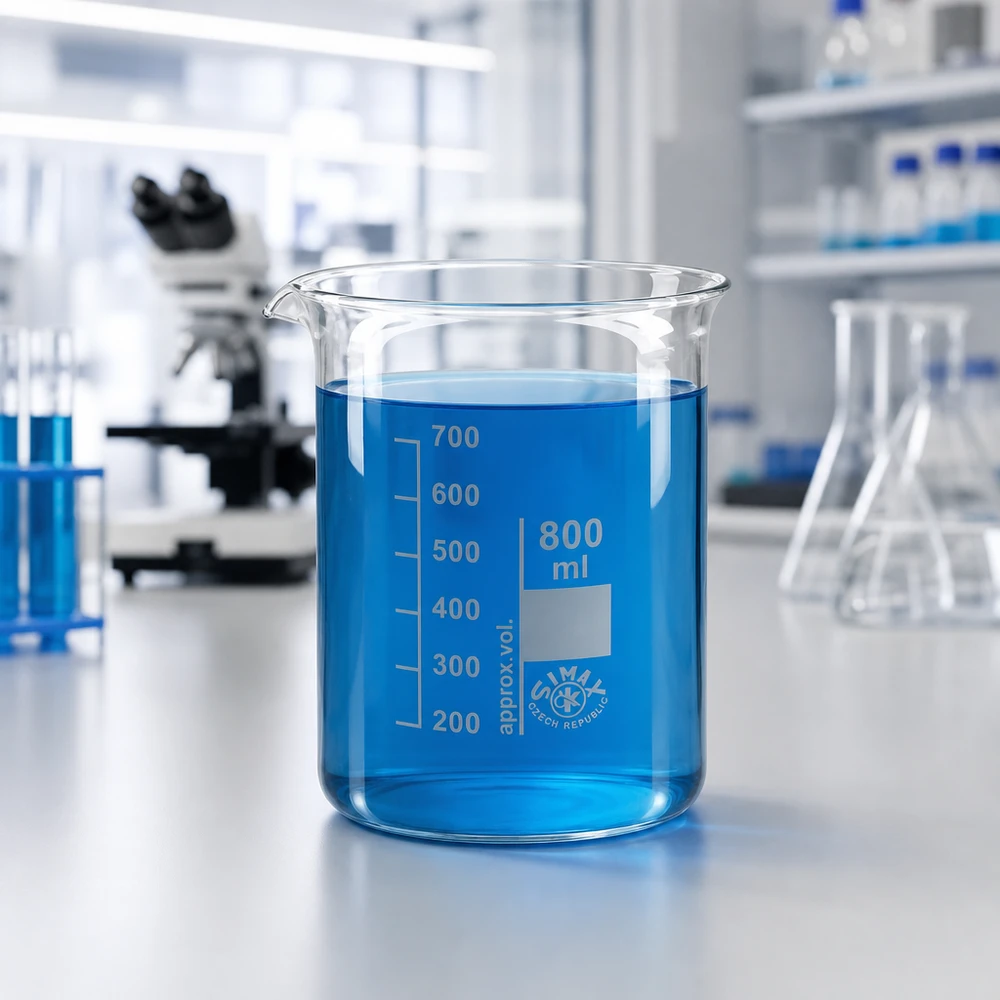 Vaso de 800 ml con molde bajo de vidrio de borosilicato para aplicaciones de laboratorio y experimentos químicos