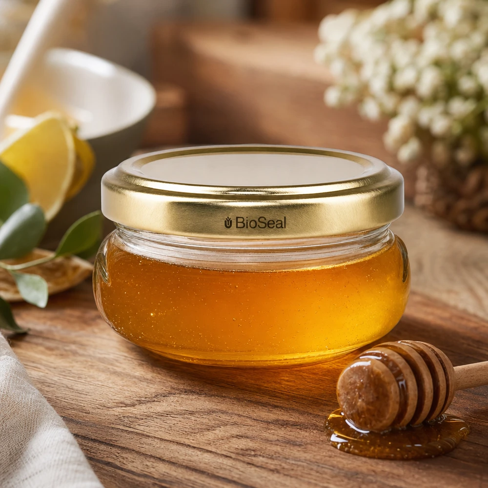 Tarrina 120ml con tapa dorada UNiTWIST BioSeal Tarrina 120ml con tapa dorada UNiTWIST BioSeal