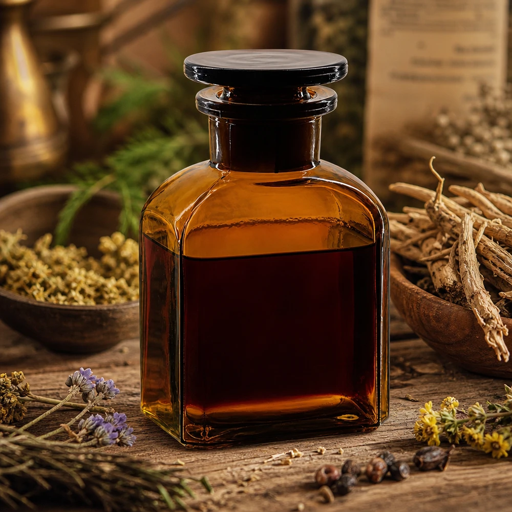 Botella cuadrada 150ml marrón cuello ancho tapón de vidrio Frasco de farmacia de 150 ml, de cristal marrón, de sección cuadrada, con cuello ancho y tapón de cristal, para aceites esenciales