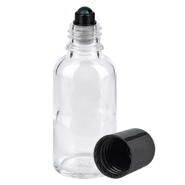 Frasco roll-on de 30 ml negro con tapón estándar ClearLine UT18/30 Frasco roll-on de 30 ml negro con tapón estándar ClearLine UT18/30
