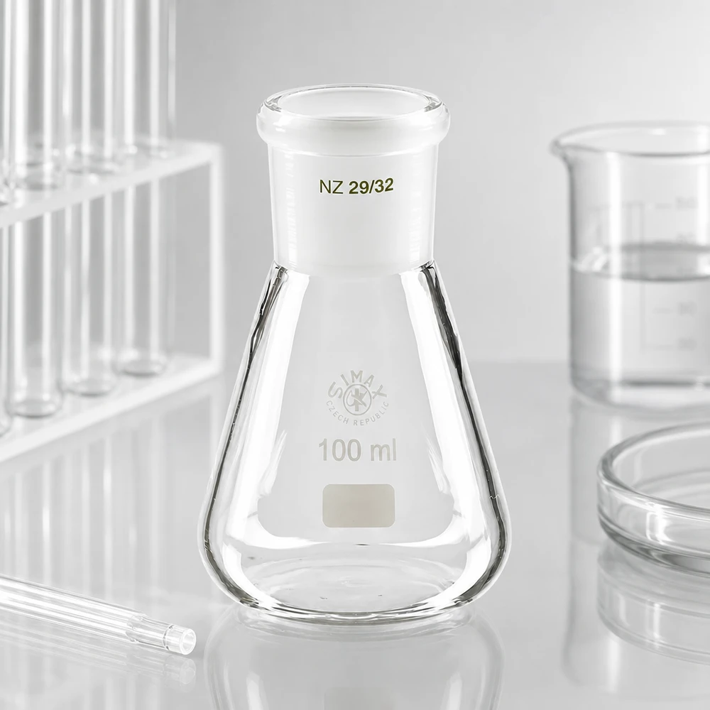 Matraz Erlenmeyer de 100 ml con junta esmerilada estándar (29/32)