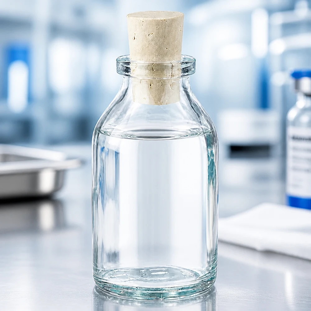 Botella de vidrio transparente 20ml con corcho 11/14mm Kompakte Glasflasche 20ml mit Korken für Öle Tinkturen und Laborflüssigkeiten