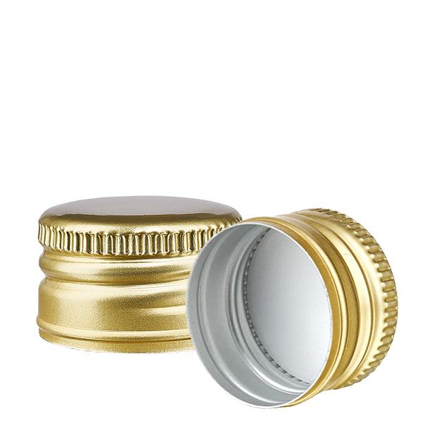 PP22 tapa de aluminio dorado sin borde enrollado PP22 tapa de aluminio dorado sin borde enrollado