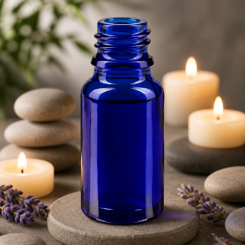 Frasco de vidrio azul de 10 ml de calidad farmacéutica para el almacenamiento seguro de principios activos