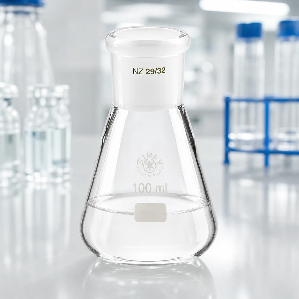 Matraz Erlenmeyer de 100 ml con junta esmerilada estándar (29/32)
