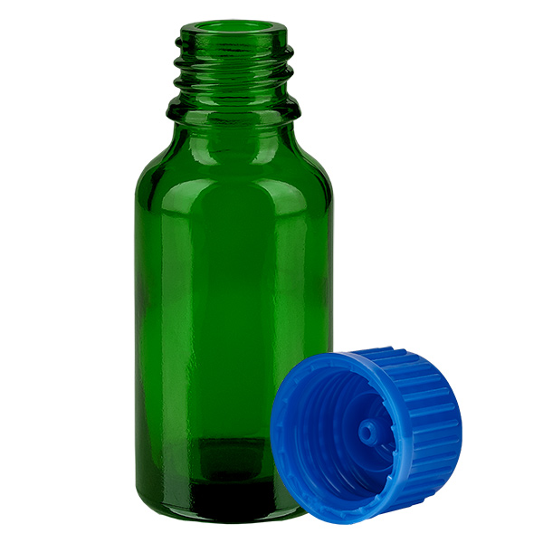 Botella 20ml tapón rosca 11mm azul estándar GreenLine UT18/20 Botella 20ml tapón rosca 11mm azul estándar GreenLine UT18/20