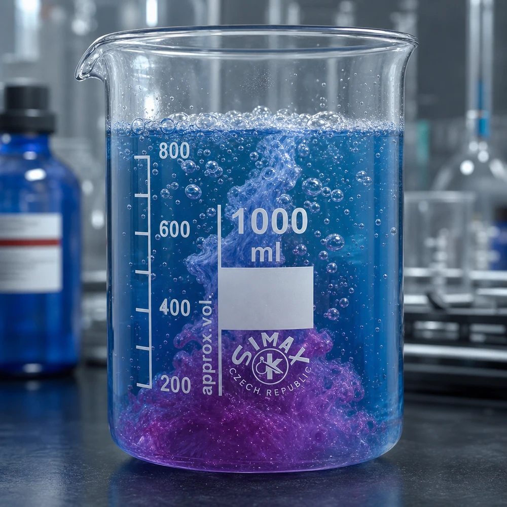 Vaso de gran volumen de 1000 ml de vidrio de borosilicato con marcas de volumen claras para mediciones de laboratorio