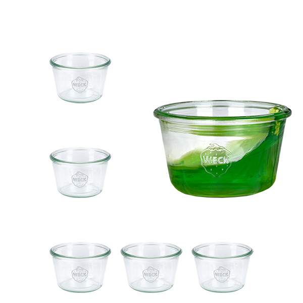 6er Set Weck Gläser 370ml Sturzgläser
