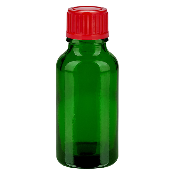 Botella 20ml 11mm tapón rosca rojo estándar GreenLine UT18/20 Botella 20ml 11mm tapón rosca rojo estándar GreenLine UT18/20