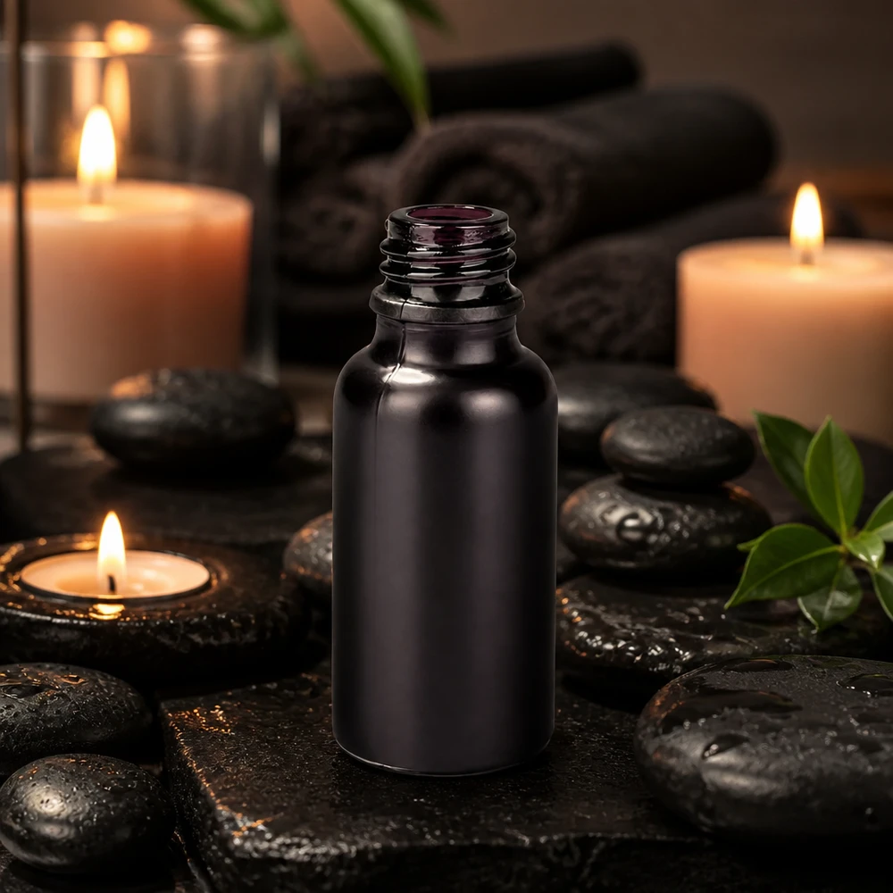 Frasco de farmacia de 20 ml BlackLine UT18/20 UNiTWIST Frasco de farmacia BlackLine de 20 ml de alta calidad con protección UV gracias al vidrio negro y al tapón UNiTWIST