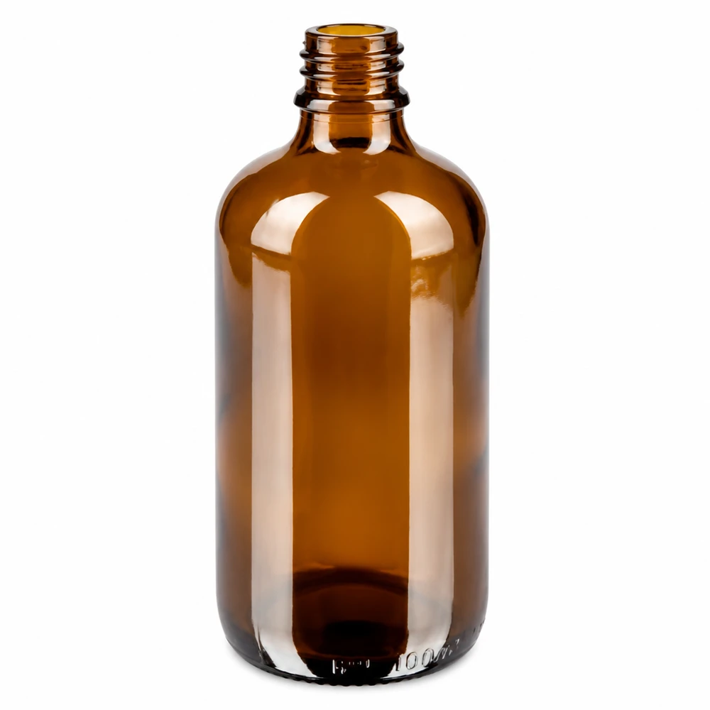 Botella de vidrio marrón de 100 ml con rosca UT18 para aplicaciones de pulverización profesionales