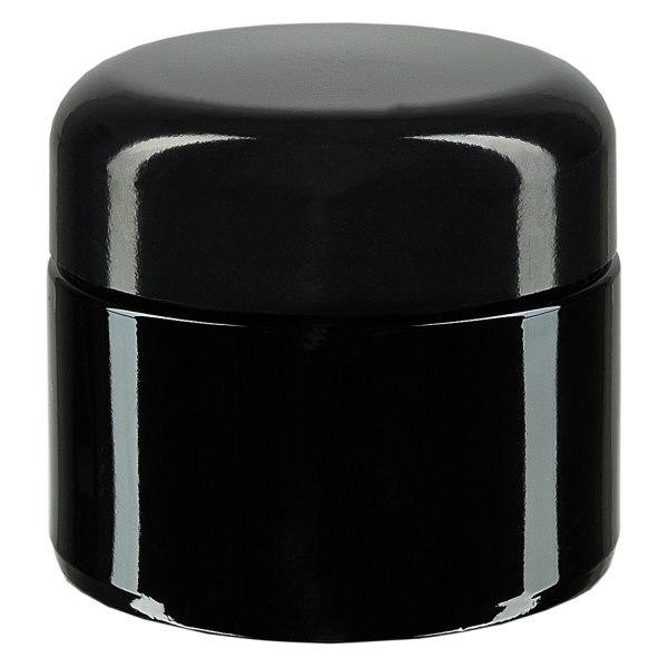Tarro de cristal violeta 50ml, con tapa negra Tarro de cristal violeta 50ml, con tapa negra