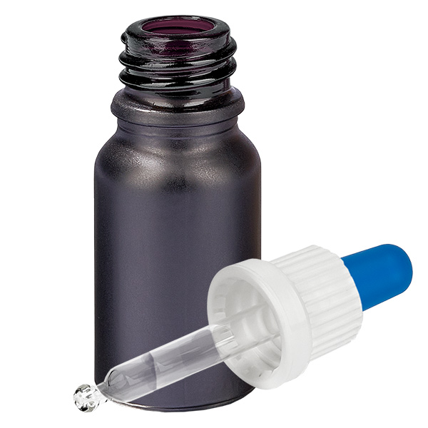 Frasco pipeta 10ml blanco/azul tapón inviolable BlackLine UT18/10 Frasco pipeta 10ml blanco/azul tapón inviolable BlackLine UT18/10