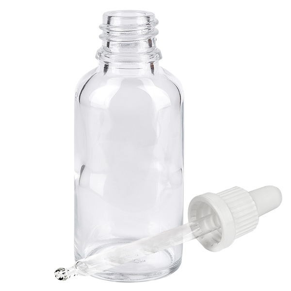 Frasco pipeta 30ml tapón inviolable blanco ClearLine UT18/30 Frasco pipeta 30ml tapón inviolable blanco ClearLine UT18/30
