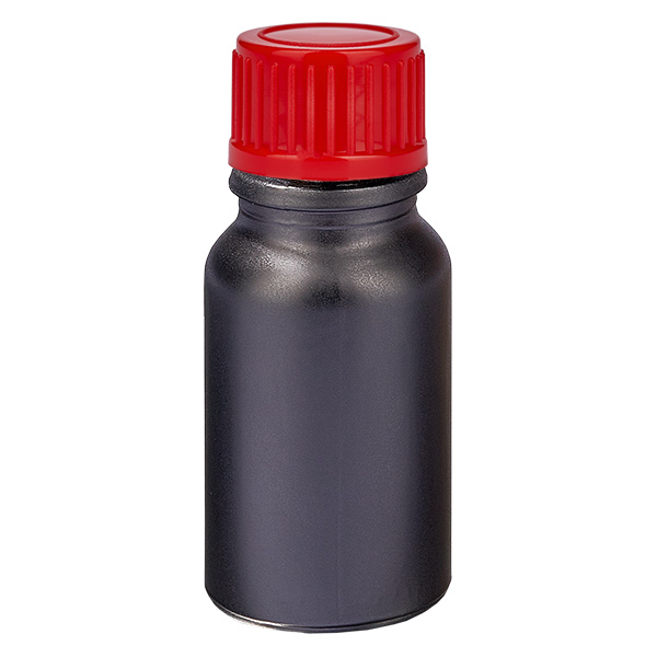 Frasco 10ml 11mm tapón rosca rojo estándar BlackLine UT18/10 Frasco 10ml 11mm tapón rosca rojo estándar BlackLine UT18/10