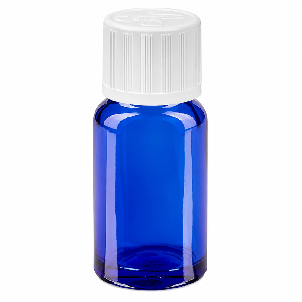 Botella 10ml 11mm tapón rosca blanco estándar inviolable BlueLine UT18/10 Botella 10ml 11mm tapón rosca blanco estándar inviolable BlueLine UT18/10