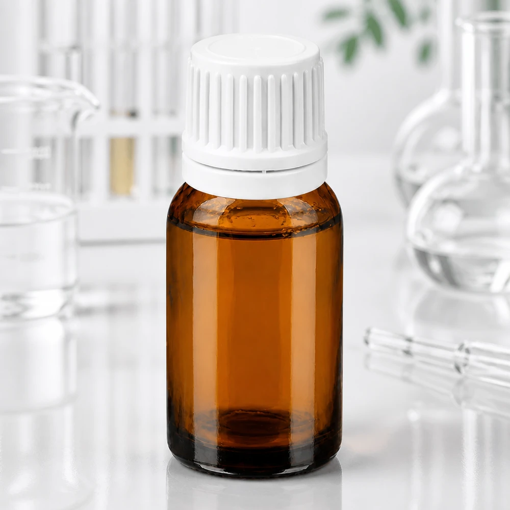 Frasco gotero marrón de 10 ml con tapón UT18/10 a prueba de niños para aplicaciones de laboratorio