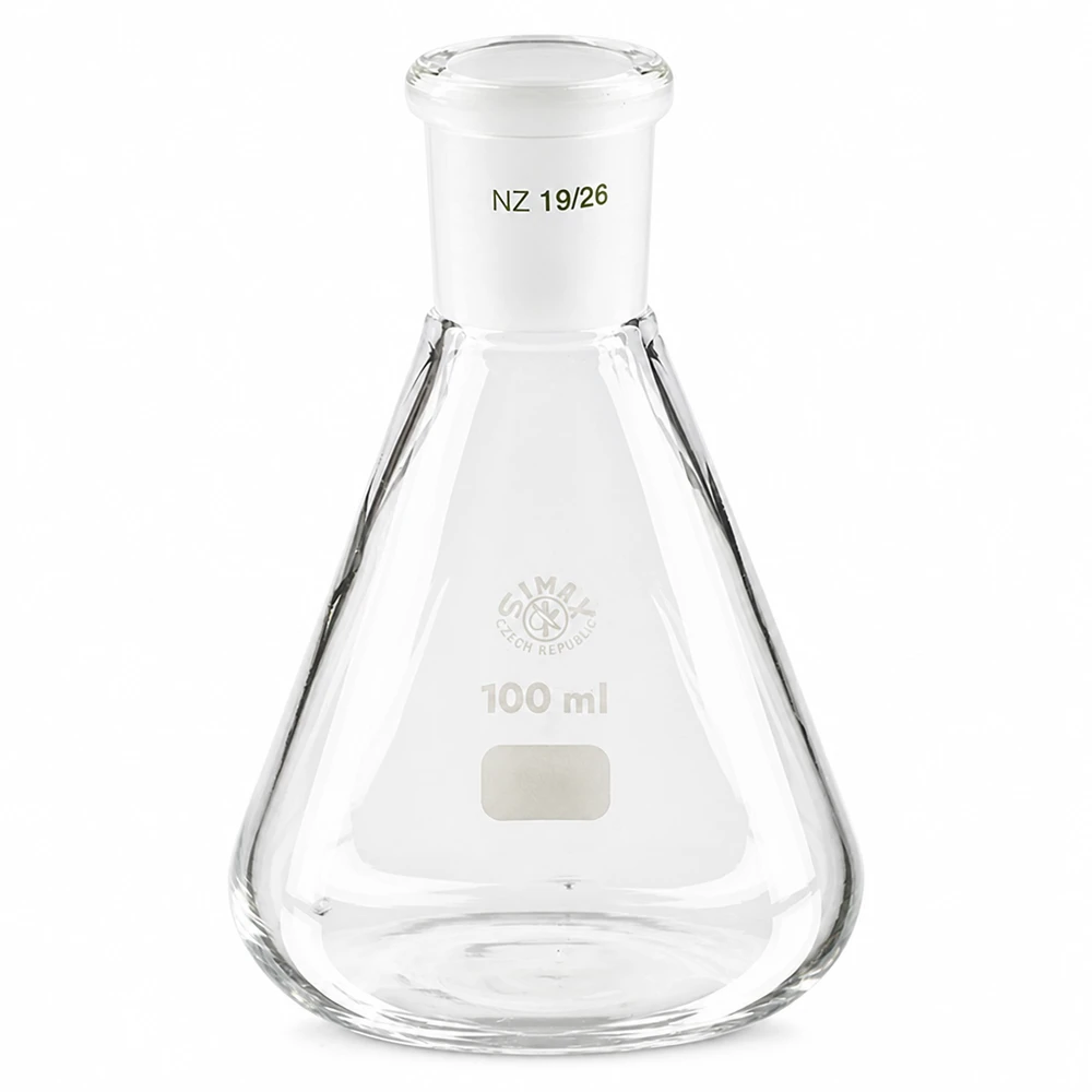 Matraz Erlenmeyer 100ml con junta esmerilada estándar (19/26)