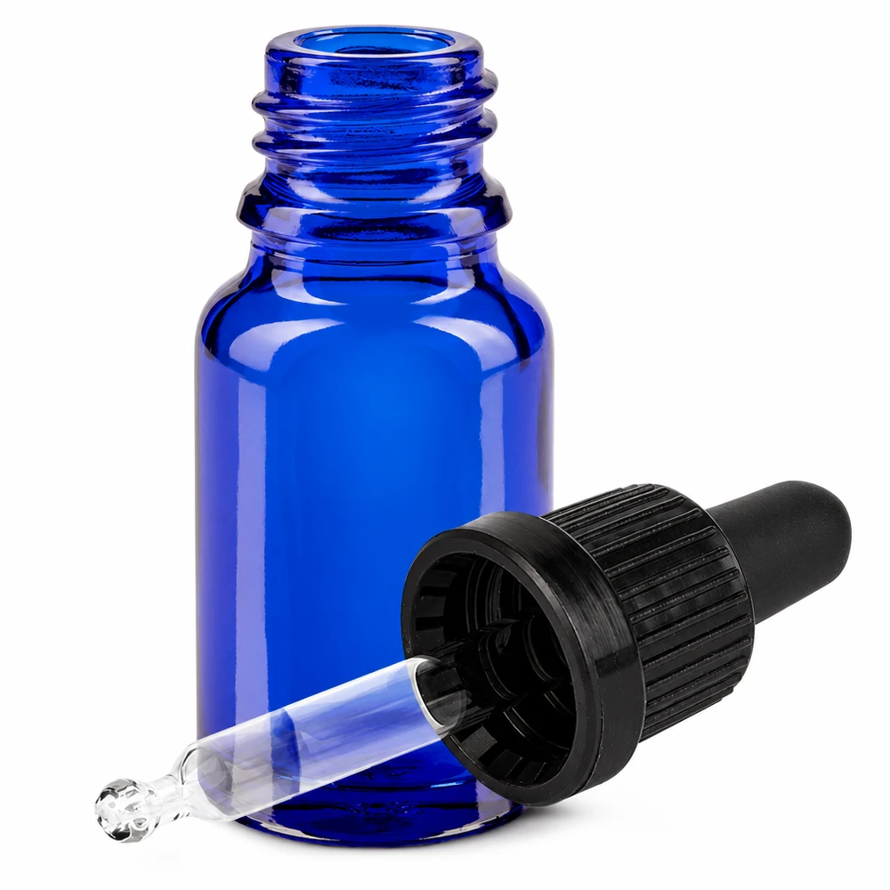 Frasco pipeta 10 ml con cierre inviolable negro BlueLine UT18/10 Frasco pipeta 10 ml con cierre inviolable negro BlueLine UT18/10