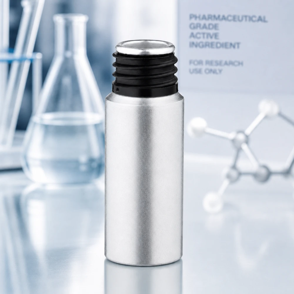 Botella de aluminio decapado de 20ml Frasco cilíndrico de aluminio decapado de 20 ml con estructura de superficie mate para aplicaciones farmacéuticas