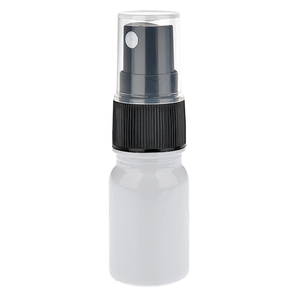 Frasco pulverizador de 5 ml, negro/transparente, cierre estándar WhiteLine UT18/5