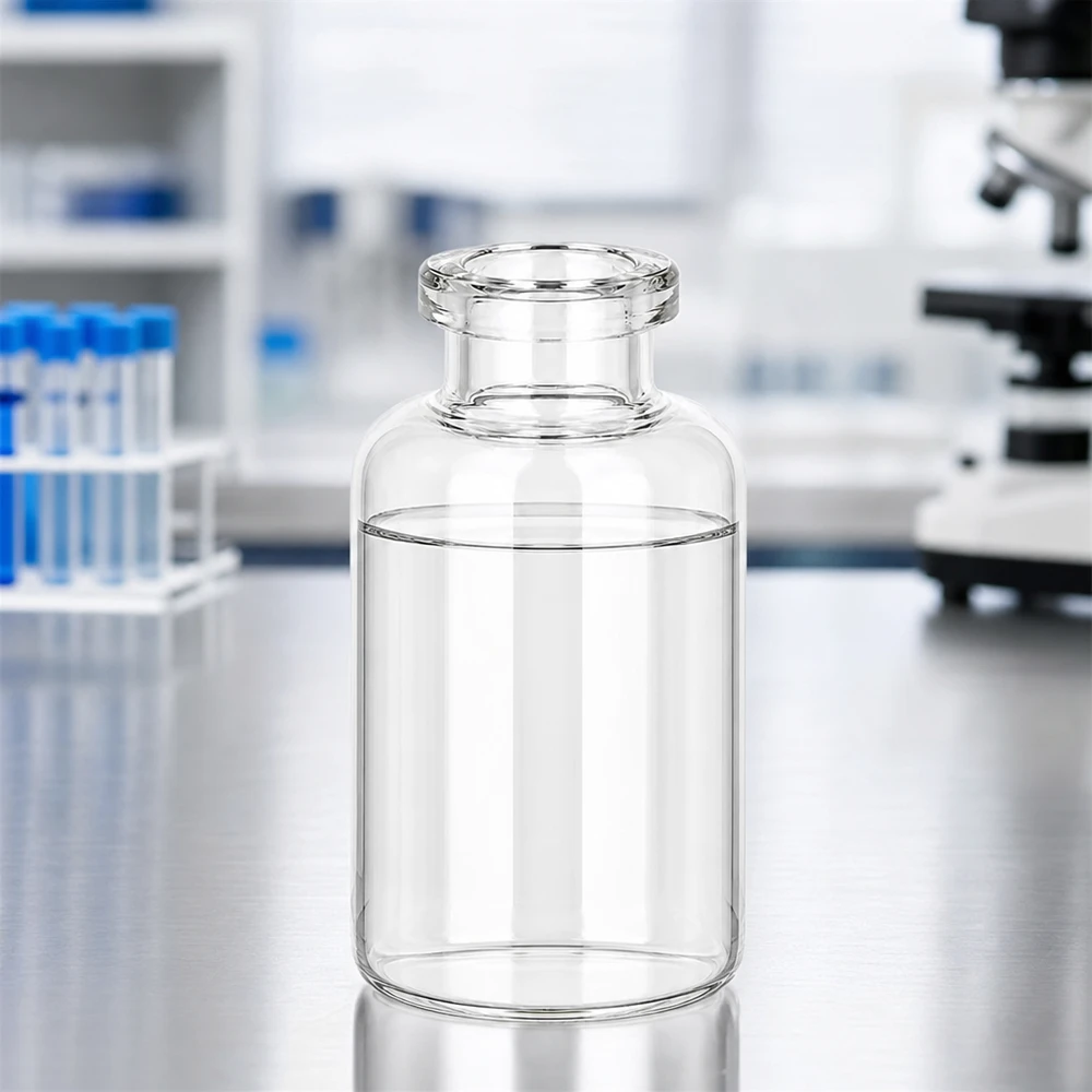 Frasco de inyección de vidrio transparente 30ml Hochwertige Klarglas Injektionsflasche 30ml mit verdicktem Mündungsrand für sichere Gummistopfenversiegelung