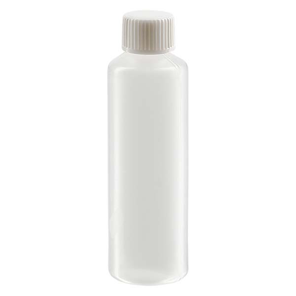 Frasco de muestra 12ml, de PE-LD, completo con tapón de rosca blanco Frasco de muestra 12ml, de PE-LD, completo con tapón de rosca blanco