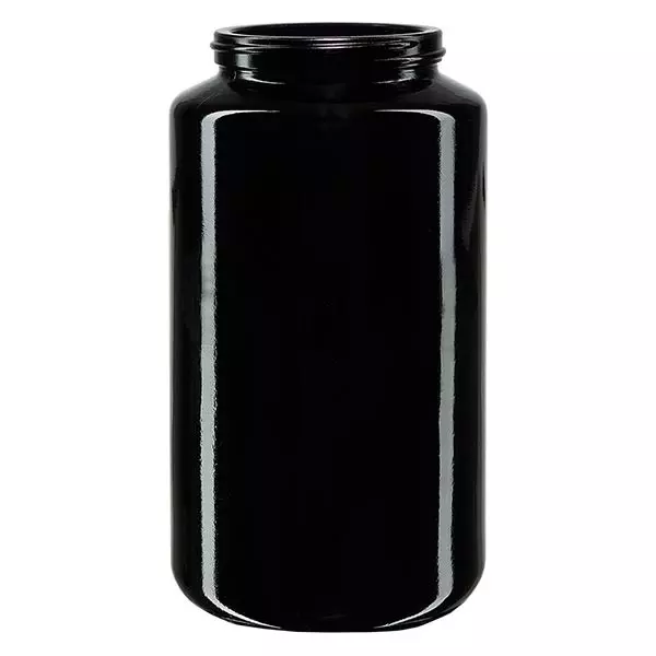 Tarro de boca ancha de vidrio violeta 500ml, sin tapa