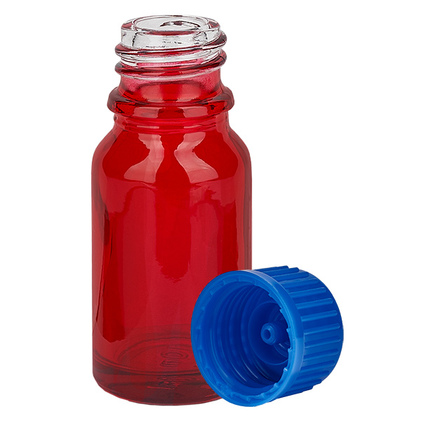 Botella 10ml 11mm tapón rosca azul estándar RedLine UT18/10 Botella 10ml 11mm tapón rosca azul estándar RedLine UT18/10