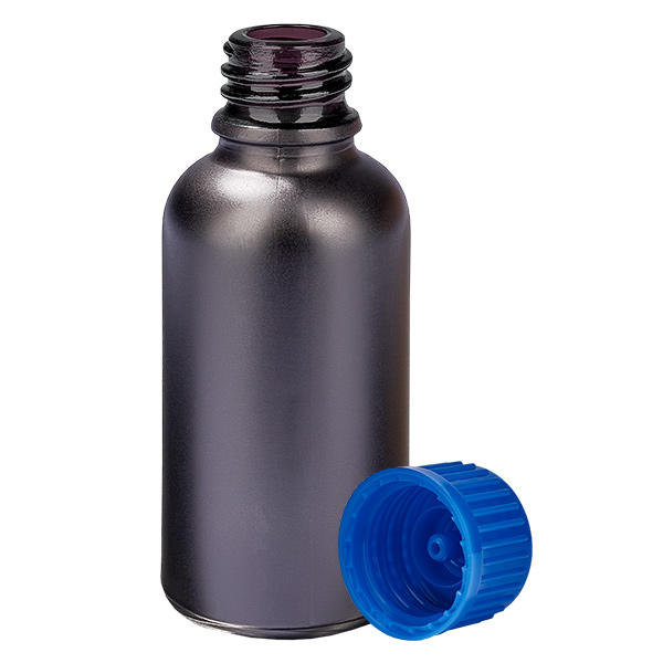 Botella 30ml 11mm tapón rosca azul estándar BlackLine UT18/30 Botella 30ml 11mm tapón rosca azul estándar BlackLine UT18/30