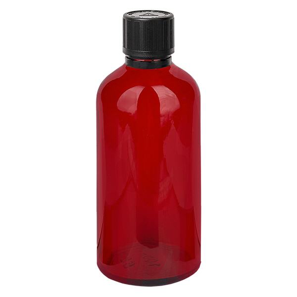 Frasco cuentagotas 100ml 1mm negro cierre inviolable Cierre de seguridad para niños Símbolo de advertencia ciego RedL. UT18/100 Frasco cuentagotas 100ml 1mm negro cierre inviolable Cierre de seguridad para niños Símbolo de advertencia ciego RedL. UT18/100