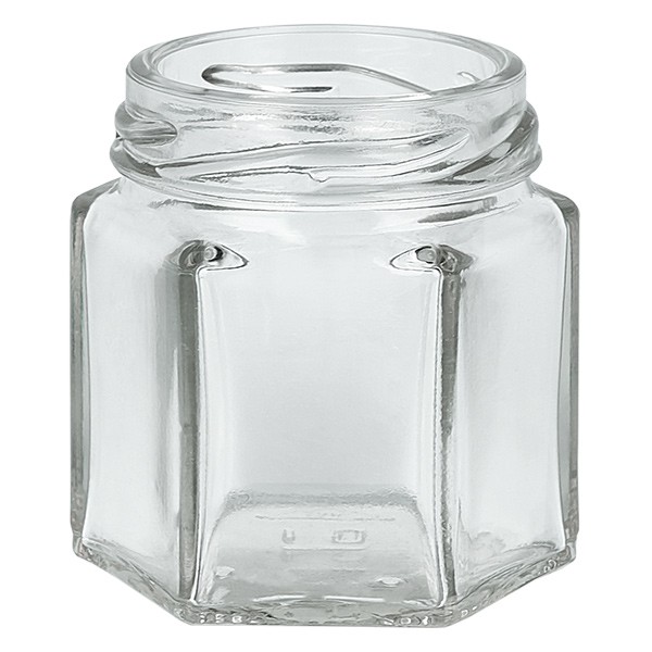 Tarro de cristal 47ml transparente, sin tapa, rosca TO43 Tarro de cristal 47ml transparente, sin tapa, rosca TO43