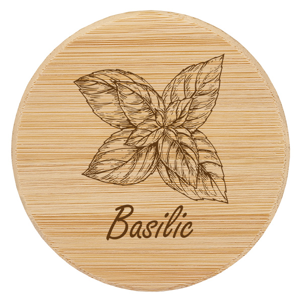 Tapón de madera "Basilic" para WECK RR60