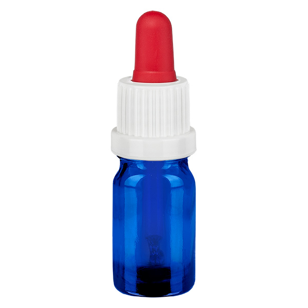 Frasco pipeta 5ml blanco/rojo cierre inviolable BlueLine UT18/5
