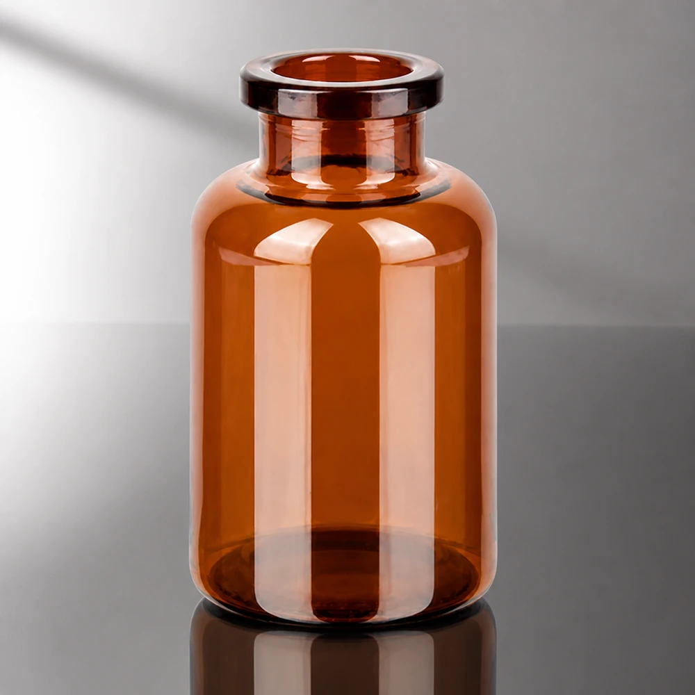 Frasco para inyecciones de vidrio ámbar 20ml Kompakte Braunglas Injektionsflasche 20ml für Abfüll- und Verpackungsprozesse