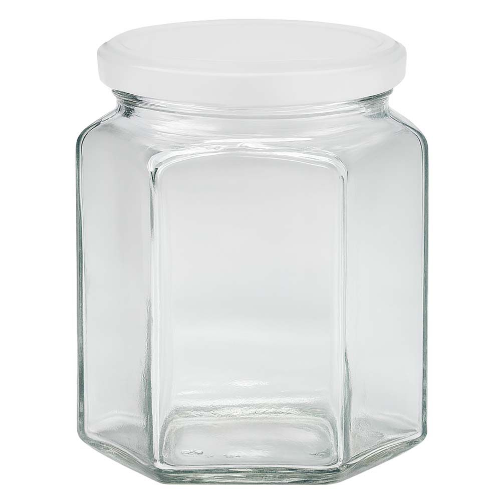 Tarro para miel de 400 g con tapa blanca BasicSeal UNiTWIST