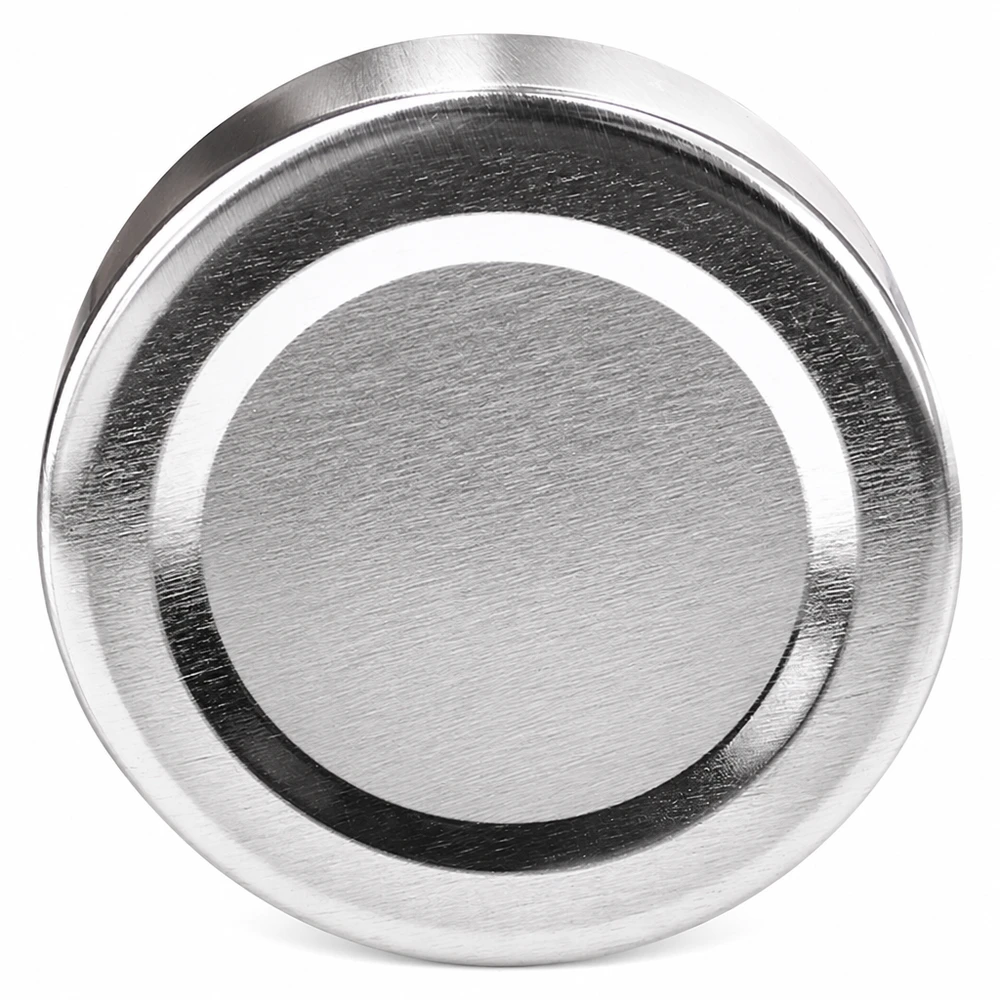 Tapa BasicSeal de 58 mm, color plata (TO58deep) UNiTWIST Tapa BasicSeal de 58 mm, color plata, TO58deep, UNiTWIST, vista superior redonda, metalizado