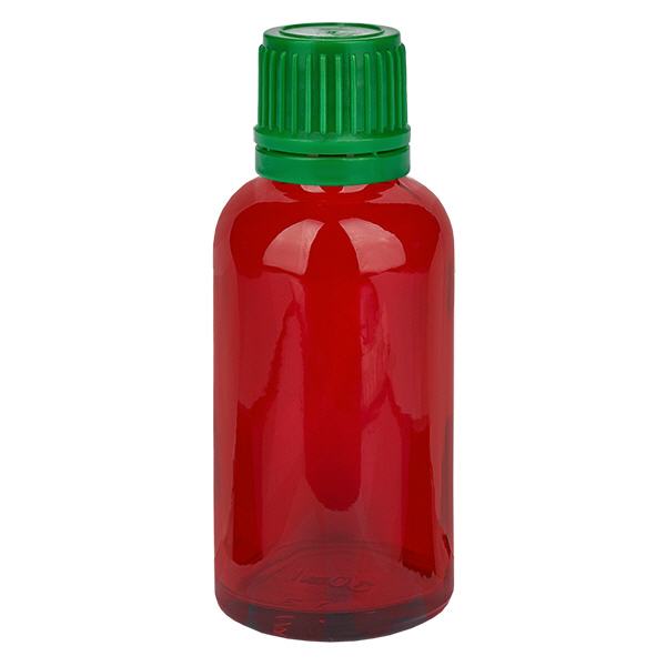 Botella de 30ml con tapón de rosca de 11mm verde RedLine UT18/30 Botella de 30ml con tapón de rosca de 11mm verde RedLine UT18/30