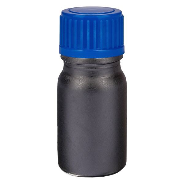 Botella 5ml 11mm tapón rosca azul estándar BlackLine UT18/5 Botella 5ml 11mm tapón rosca azul estándar BlackLine UT18/5