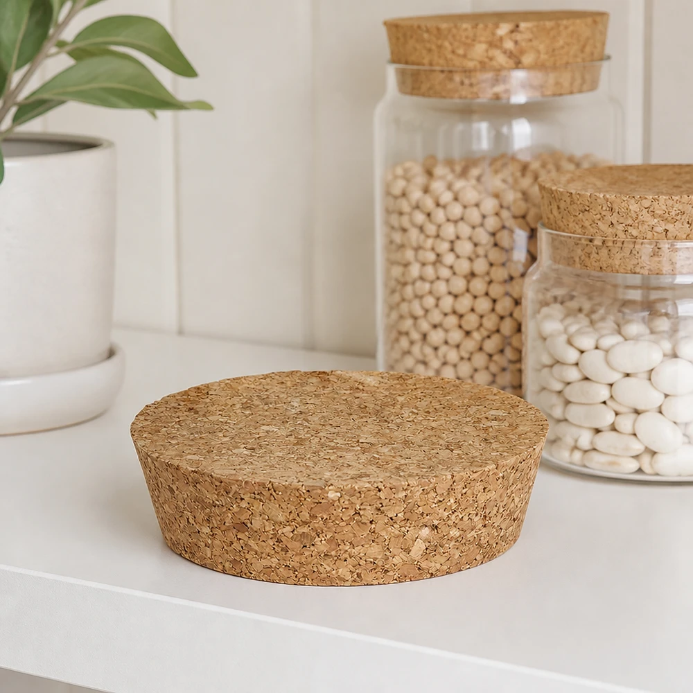 Corcho para apertura de 75mm WECK RR80 (ø72/82, H=20mm) WECK RR80 corcho natural corcho en blanco minimalista cocina con tarros de almacenamiento legumbres frijoles almacenamiento moderno